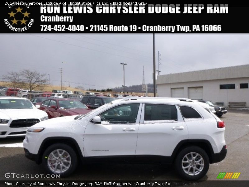 Bright White / Iceland - Black/Iceland Gray 2014 Jeep Cherokee Latitude 4x4