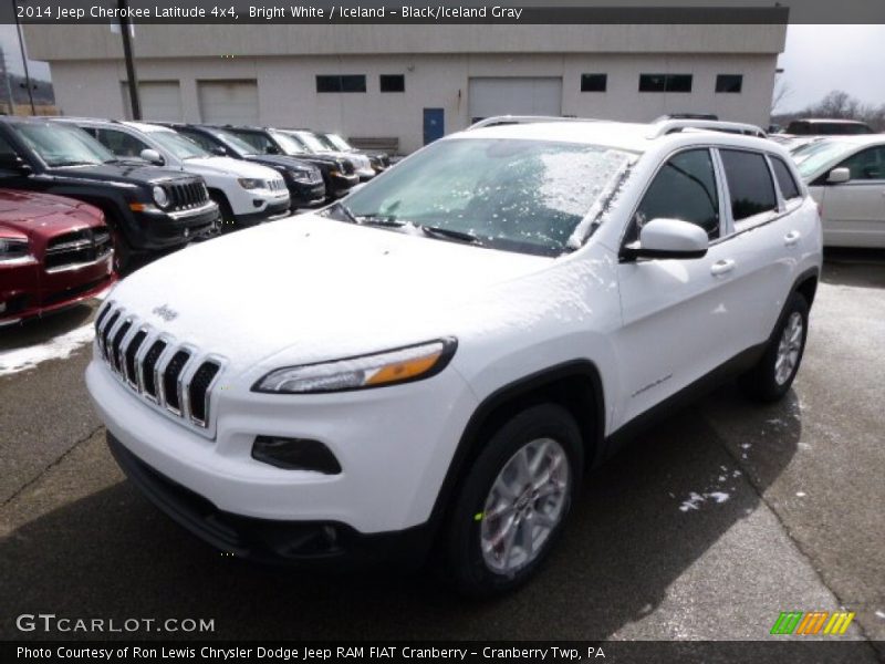 Bright White / Iceland - Black/Iceland Gray 2014 Jeep Cherokee Latitude 4x4
