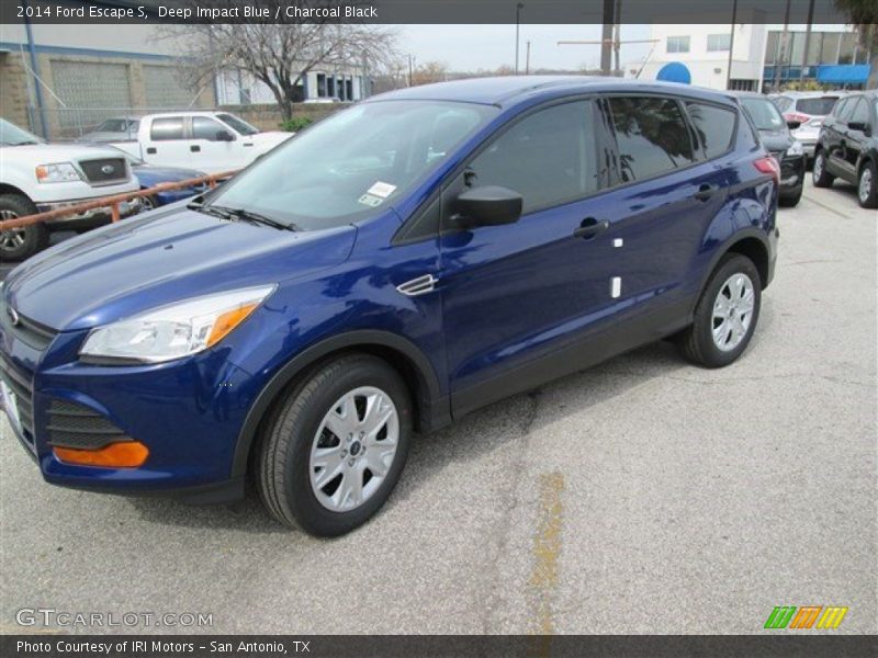 Deep Impact Blue / Charcoal Black 2014 Ford Escape S
