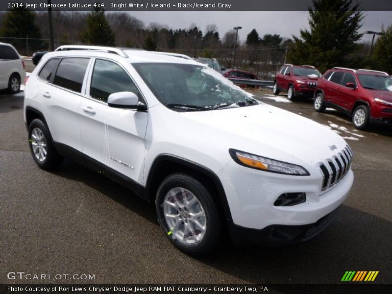 Bright White / Iceland - Black/Iceland Gray 2014 Jeep Cherokee Latitude 4x4