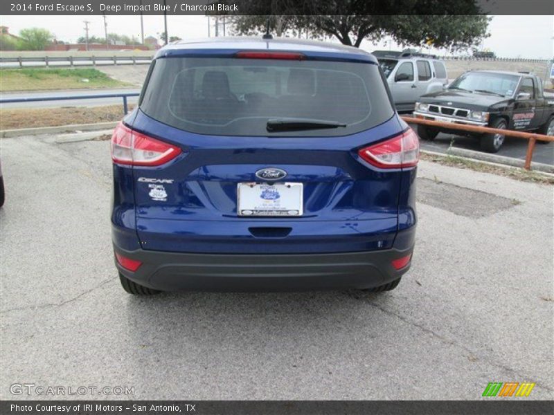 Deep Impact Blue / Charcoal Black 2014 Ford Escape S