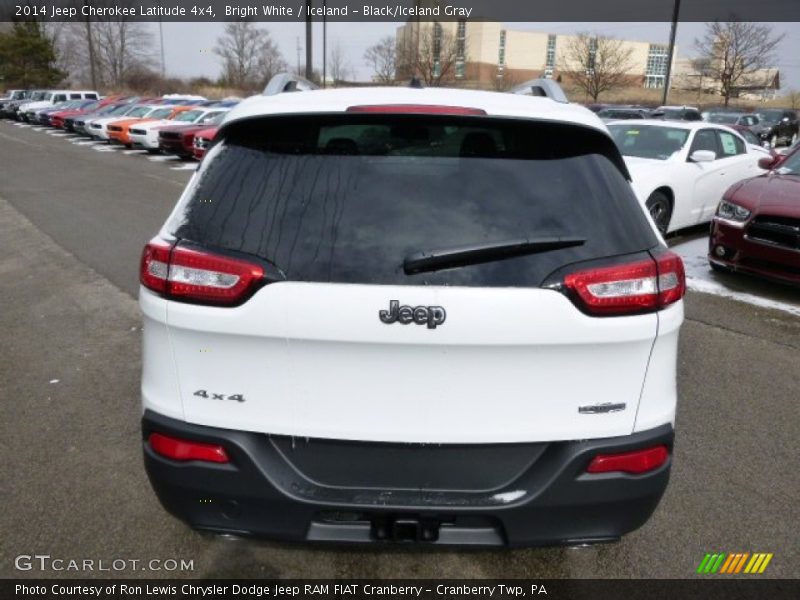 Bright White / Iceland - Black/Iceland Gray 2014 Jeep Cherokee Latitude 4x4