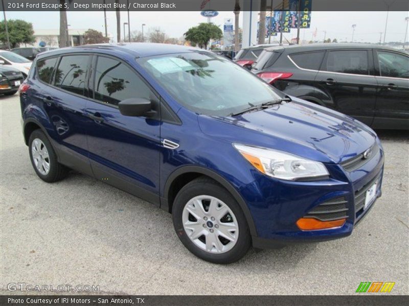 Deep Impact Blue / Charcoal Black 2014 Ford Escape S