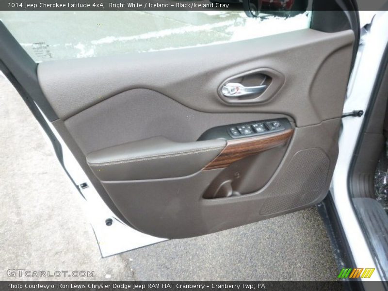 Bright White / Iceland - Black/Iceland Gray 2014 Jeep Cherokee Latitude 4x4