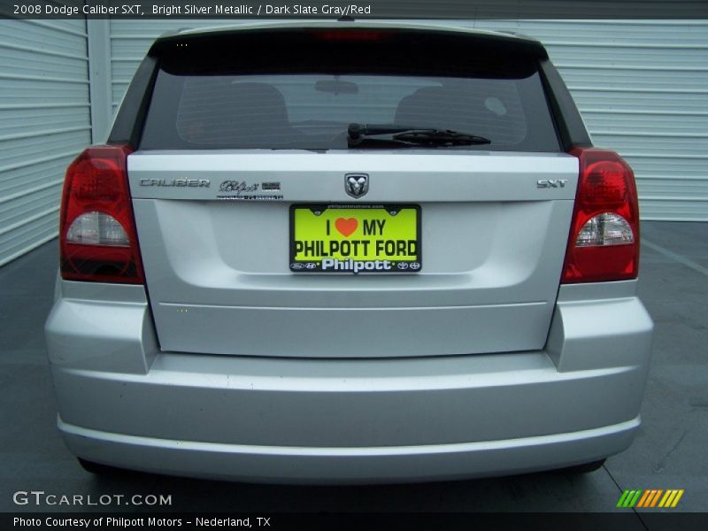 Bright Silver Metallic / Dark Slate Gray/Red 2008 Dodge Caliber SXT
