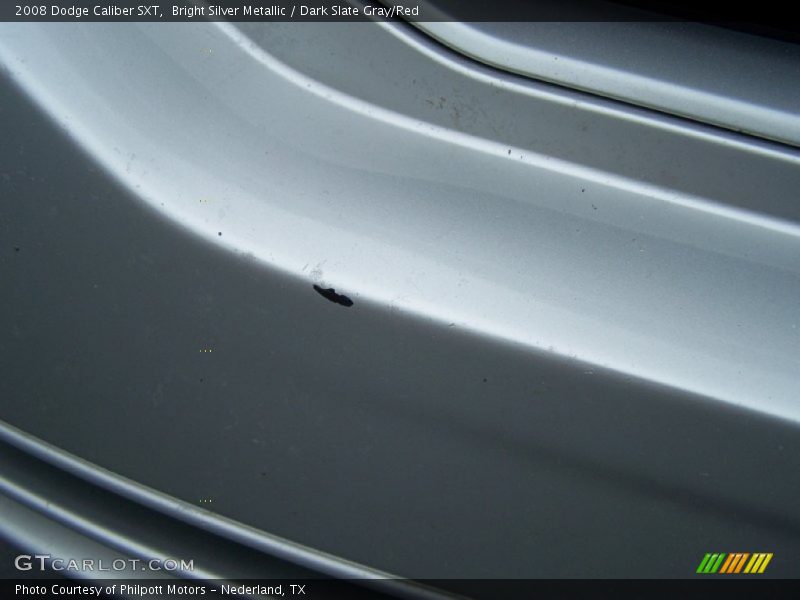 Bright Silver Metallic / Dark Slate Gray/Red 2008 Dodge Caliber SXT