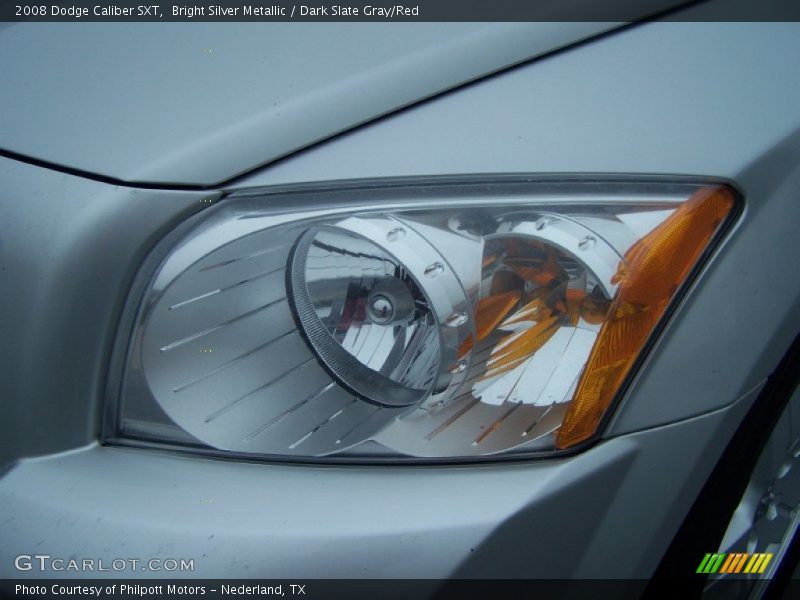 Bright Silver Metallic / Dark Slate Gray/Red 2008 Dodge Caliber SXT
