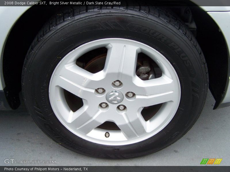 Bright Silver Metallic / Dark Slate Gray/Red 2008 Dodge Caliber SXT