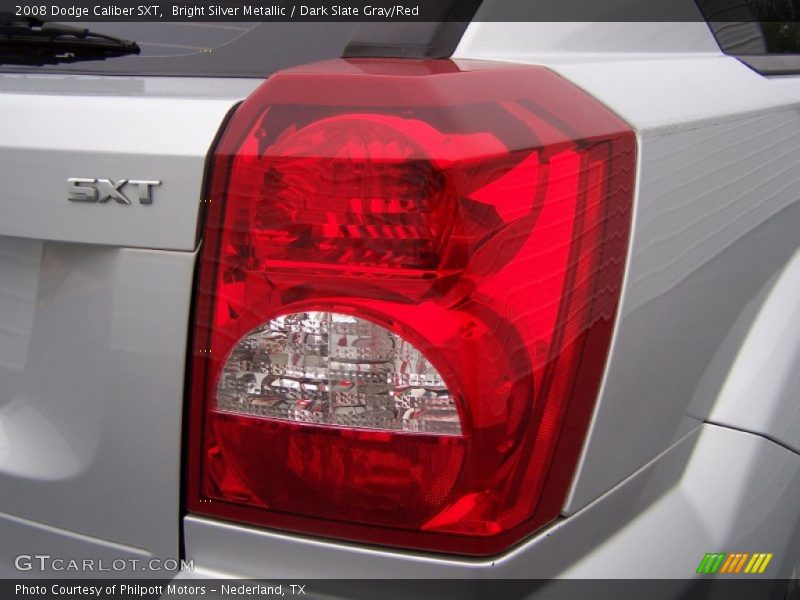 Bright Silver Metallic / Dark Slate Gray/Red 2008 Dodge Caliber SXT