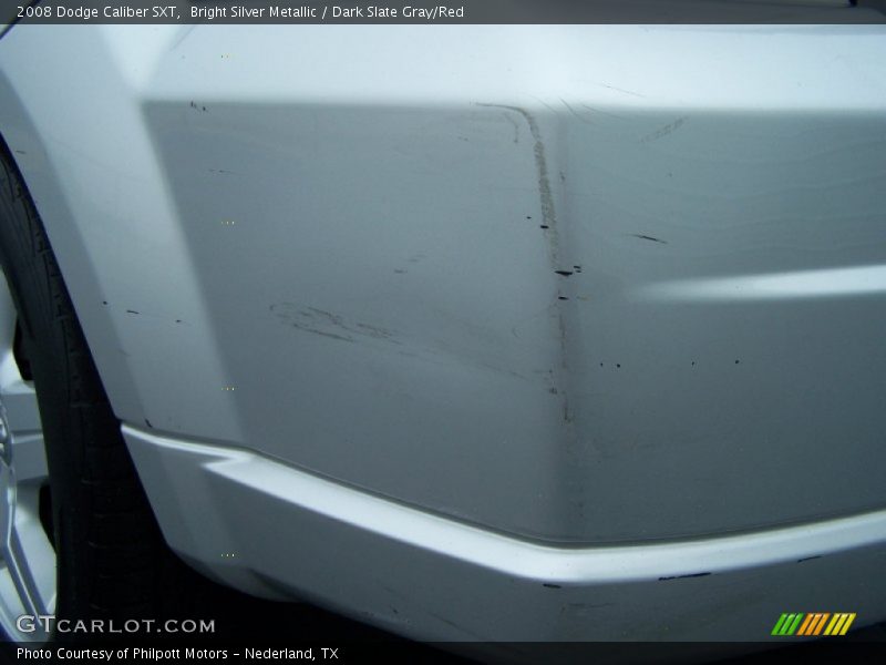 Bright Silver Metallic / Dark Slate Gray/Red 2008 Dodge Caliber SXT