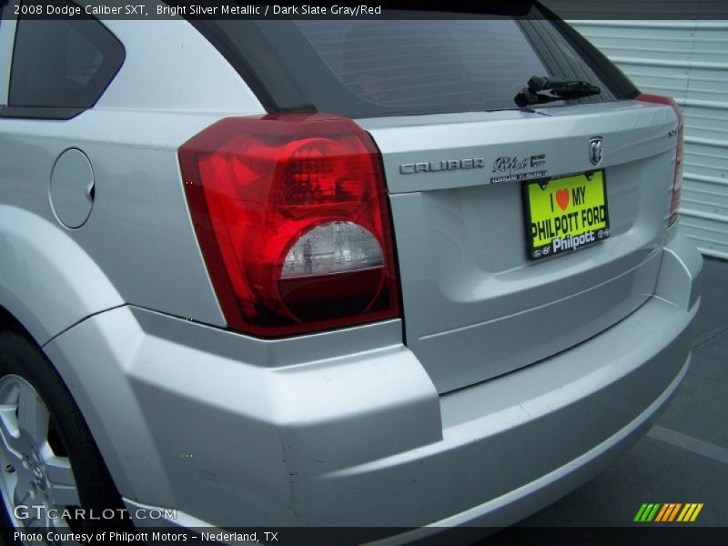 Bright Silver Metallic / Dark Slate Gray/Red 2008 Dodge Caliber SXT
