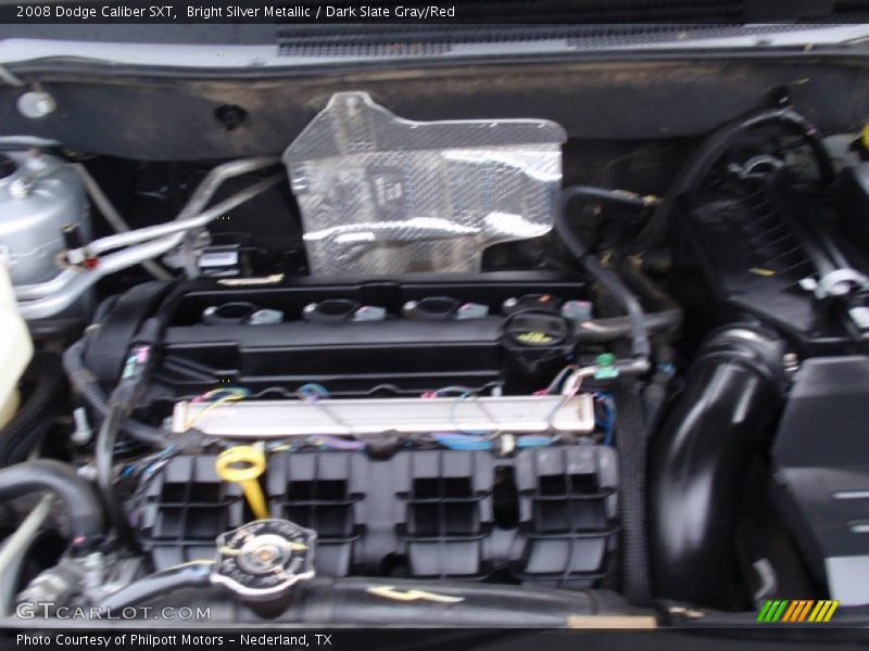 Bright Silver Metallic / Dark Slate Gray/Red 2008 Dodge Caliber SXT