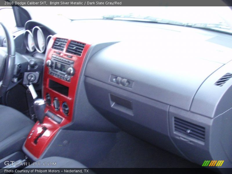 Bright Silver Metallic / Dark Slate Gray/Red 2008 Dodge Caliber SXT