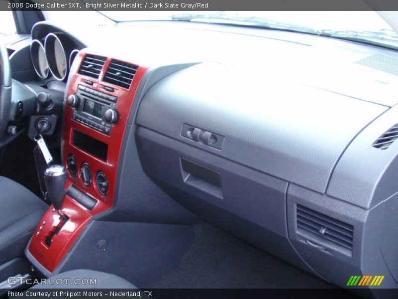 Bright Silver Metallic / Dark Slate Gray/Red 2008 Dodge Caliber SXT