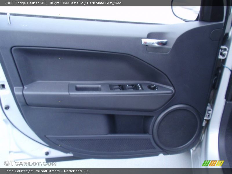 Bright Silver Metallic / Dark Slate Gray/Red 2008 Dodge Caliber SXT