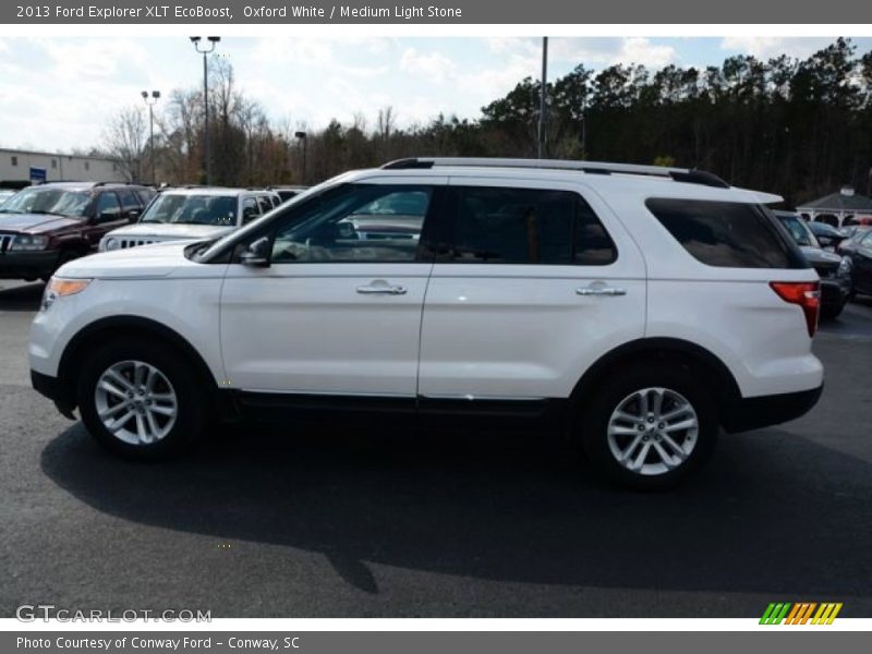 Oxford White / Medium Light Stone 2013 Ford Explorer XLT EcoBoost