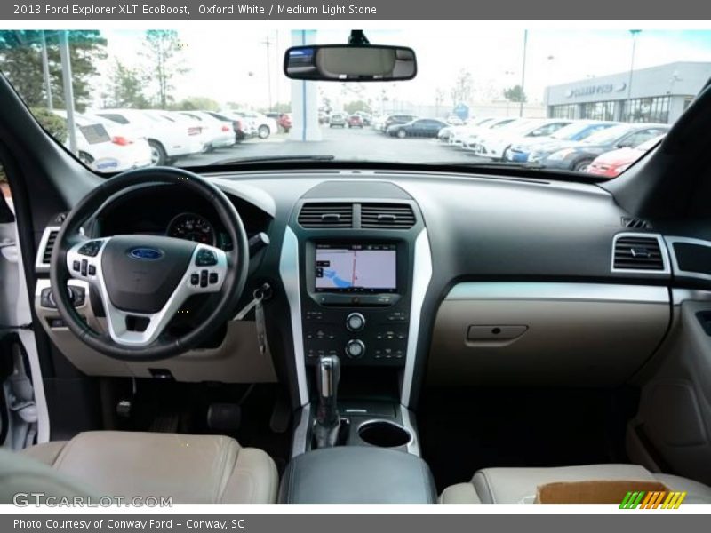 Oxford White / Medium Light Stone 2013 Ford Explorer XLT EcoBoost