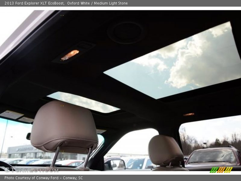 Oxford White / Medium Light Stone 2013 Ford Explorer XLT EcoBoost