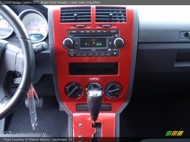 Bright Silver Metallic / Dark Slate Gray/Red 2008 Dodge Caliber SXT