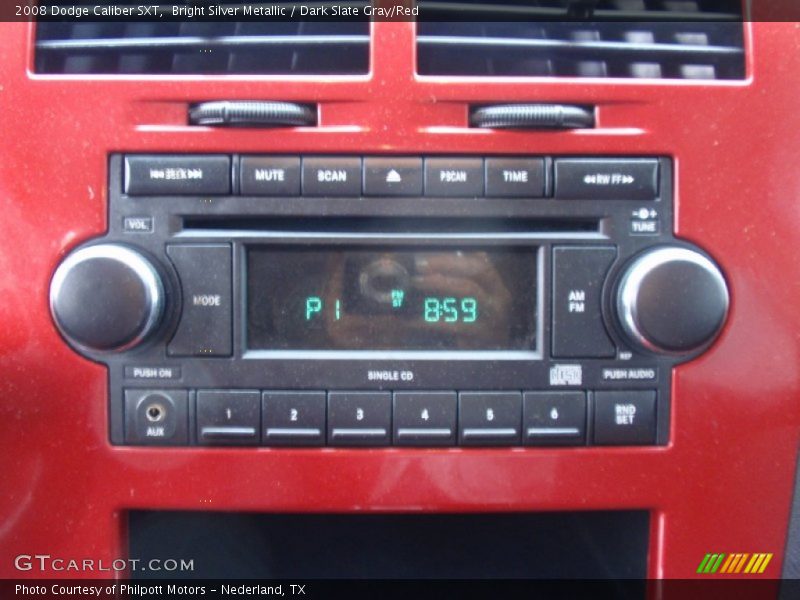 Bright Silver Metallic / Dark Slate Gray/Red 2008 Dodge Caliber SXT