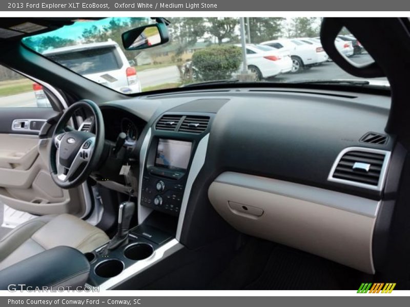 Oxford White / Medium Light Stone 2013 Ford Explorer XLT EcoBoost