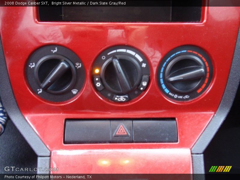 Bright Silver Metallic / Dark Slate Gray/Red 2008 Dodge Caliber SXT