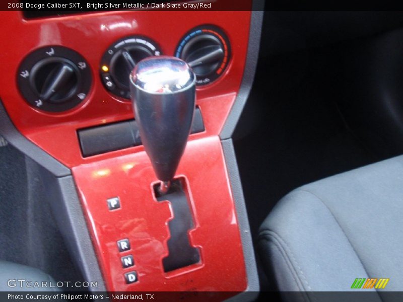 Bright Silver Metallic / Dark Slate Gray/Red 2008 Dodge Caliber SXT