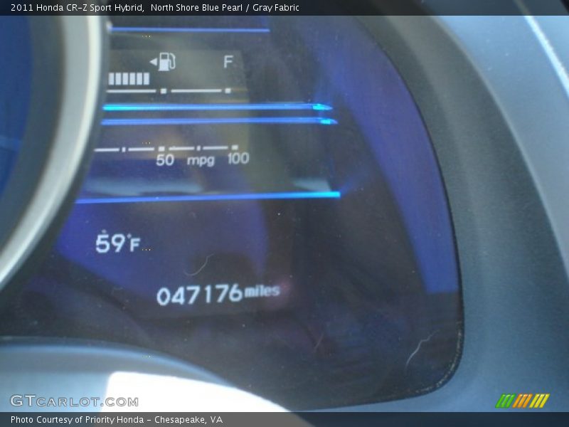 North Shore Blue Pearl / Gray Fabric 2011 Honda CR-Z Sport Hybrid
