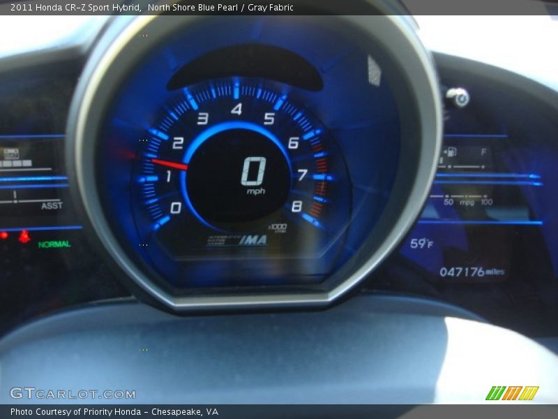 North Shore Blue Pearl / Gray Fabric 2011 Honda CR-Z Sport Hybrid