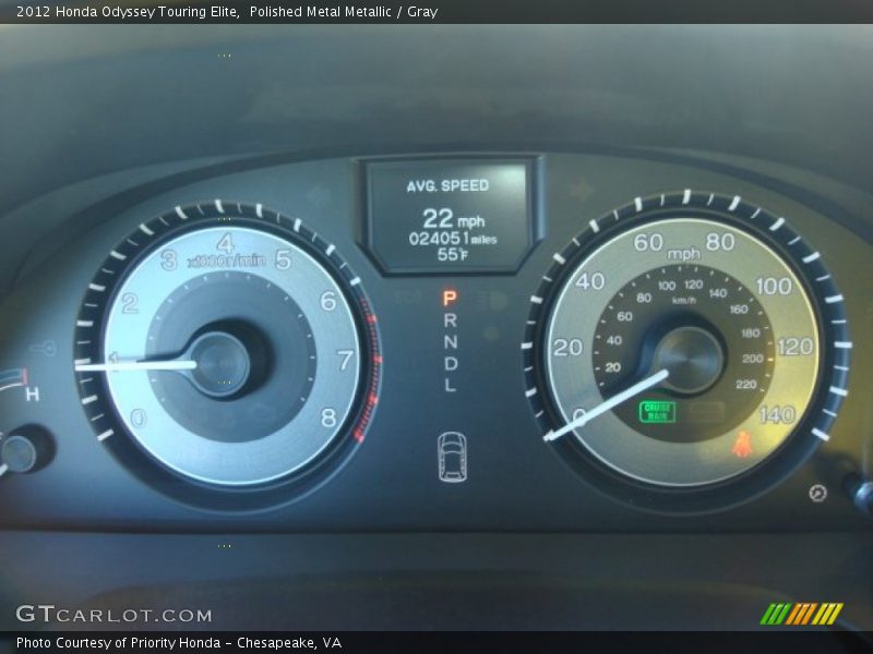 Polished Metal Metallic / Gray 2012 Honda Odyssey Touring Elite