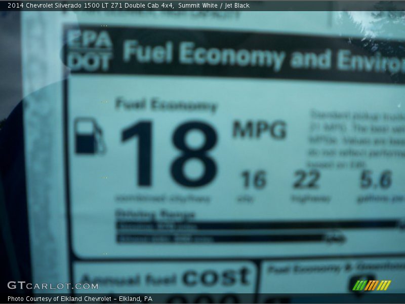 Summit White / Jet Black 2014 Chevrolet Silverado 1500 LT Z71 Double Cab 4x4
