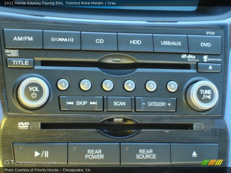 Polished Metal Metallic / Gray 2012 Honda Odyssey Touring Elite