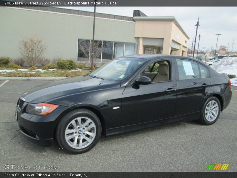 Black Sapphire Metallic / Beige 2006 BMW 3 Series 325xi Sedan