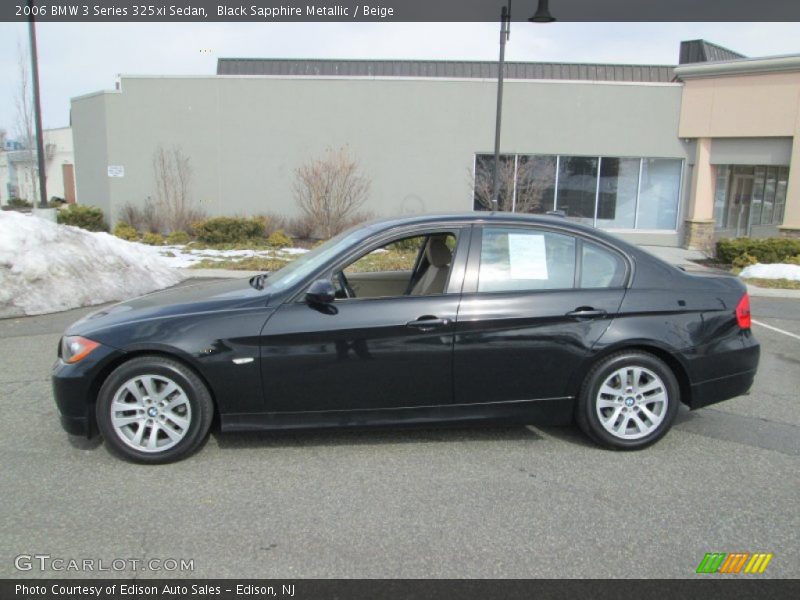Black Sapphire Metallic / Beige 2006 BMW 3 Series 325xi Sedan