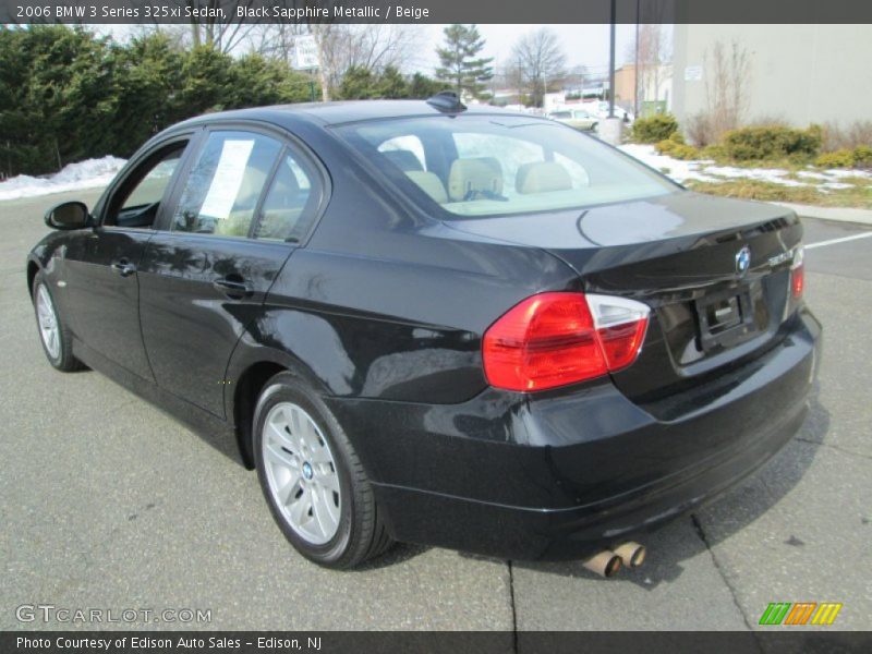Black Sapphire Metallic / Beige 2006 BMW 3 Series 325xi Sedan