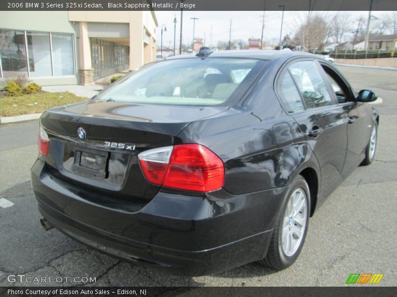 Black Sapphire Metallic / Beige 2006 BMW 3 Series 325xi Sedan