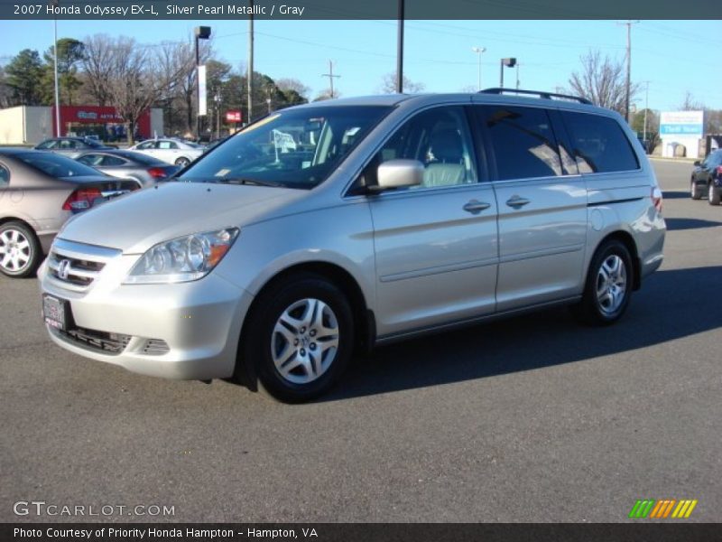 Silver Pearl Metallic / Gray 2007 Honda Odyssey EX-L
