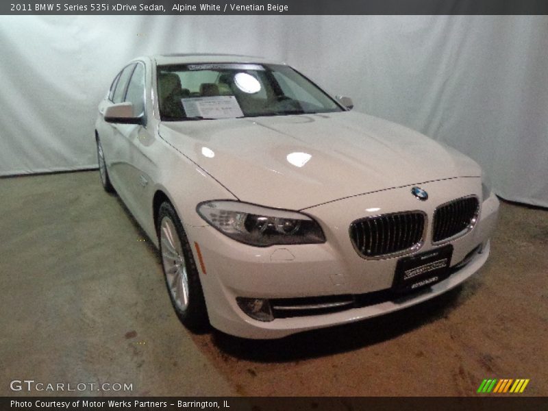 Alpine White / Venetian Beige 2011 BMW 5 Series 535i xDrive Sedan