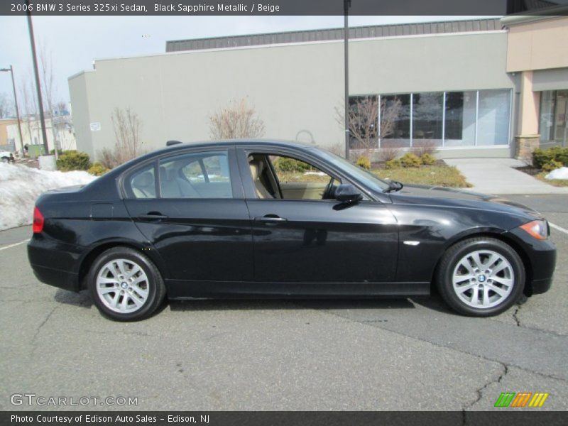 Black Sapphire Metallic / Beige 2006 BMW 3 Series 325xi Sedan