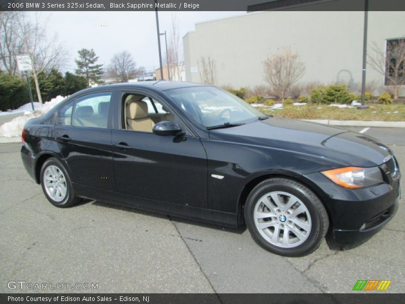 Black Sapphire Metallic / Beige 2006 BMW 3 Series 325xi Sedan