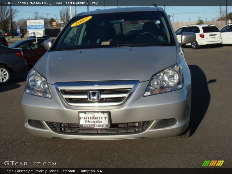 Silver Pearl Metallic / Gray 2007 Honda Odyssey EX-L