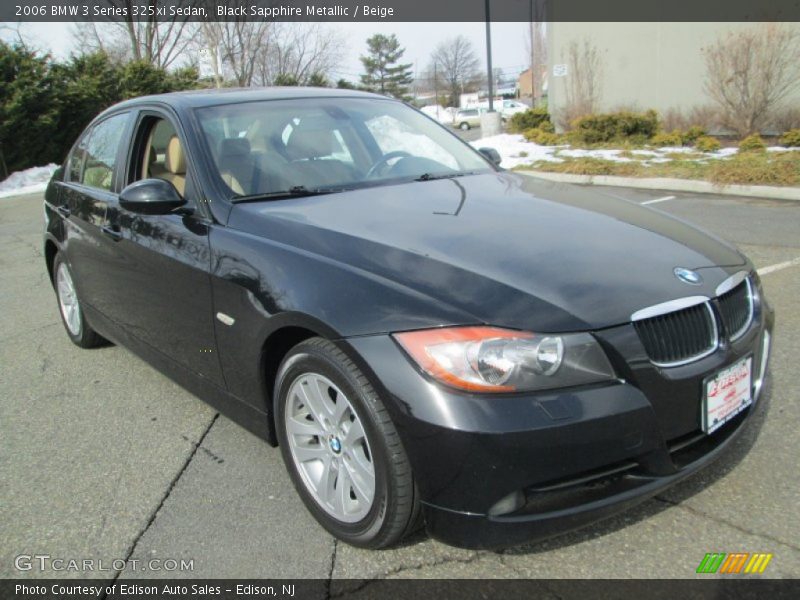 Black Sapphire Metallic / Beige 2006 BMW 3 Series 325xi Sedan