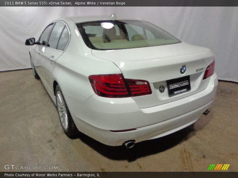 Alpine White / Venetian Beige 2011 BMW 5 Series 535i xDrive Sedan