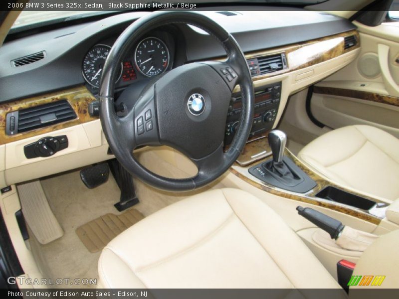 Black Sapphire Metallic / Beige 2006 BMW 3 Series 325xi Sedan