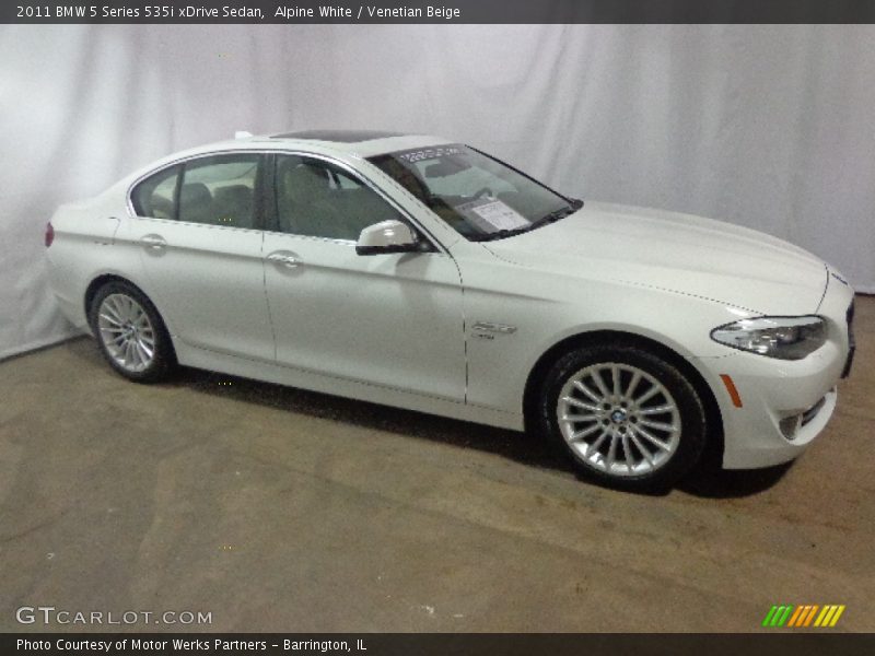 Alpine White / Venetian Beige 2011 BMW 5 Series 535i xDrive Sedan
