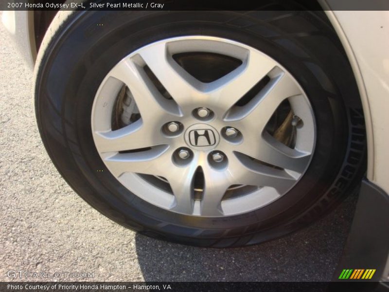 Silver Pearl Metallic / Gray 2007 Honda Odyssey EX-L