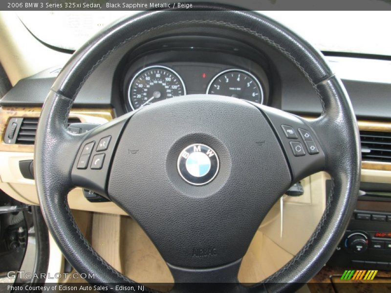 Black Sapphire Metallic / Beige 2006 BMW 3 Series 325xi Sedan
