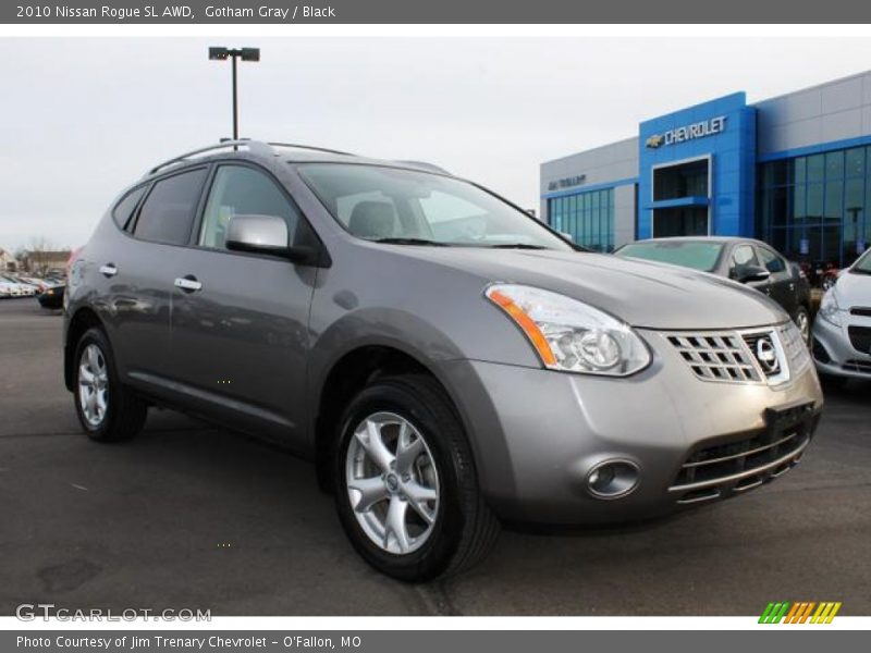 Gotham Gray / Black 2010 Nissan Rogue SL AWD