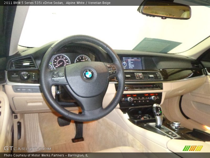 Alpine White / Venetian Beige 2011 BMW 5 Series 535i xDrive Sedan