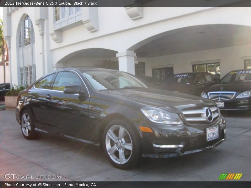 Black / Black 2012 Mercedes-Benz C 250 Coupe